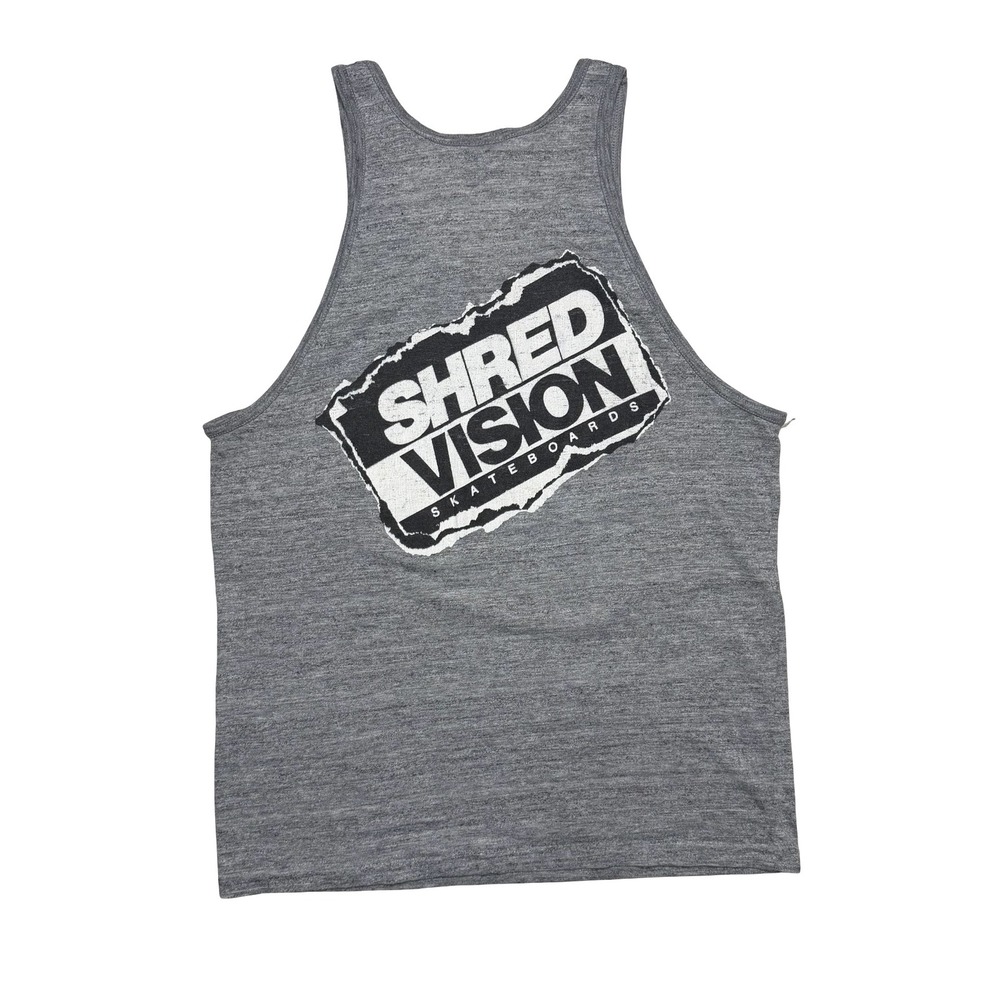 Vintage 80s Vision Shred Skateboards skate boarding tank top shirt - Picture 2 of 5